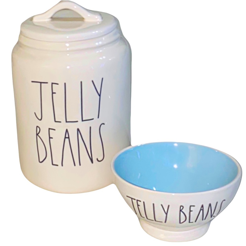 JELLY BEANS Set Large Canister and Bowl - Picture 3 of 4